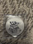 2023 Baby Yoda Grogu Star Wars 1 Oz .999 Silver $2 Coin Mandalorian New Capsule. Price: $93.00.