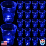 Glow In The Dark Blue Party Cups 40 Pack (16 Oz) - Led Light Plastic New. Price: $43.51.