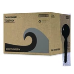 Boardwalk Heavyweight Wrapped Polystyrene Cutlery, Plastic Spoon, Black, 1000/CT New. Price: $45.06.