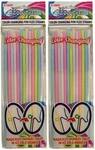 Funflex Color Change Disposable Straws That Stretch And Bend - 2 Pk New. Price: $19.57.
