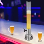 Modern Beer Tower 3L/101.45OZ - Beverage Dispenser With Tap & Ice Tube Silver New. Price: $47.69.