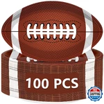 Qzyl 100X Football Party Plates - Large, Touchdown Theme Decorations New. Price: $35.33.