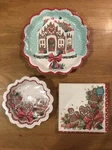 The Pioneer Woman Gingerbread Christmas Disposable Dinner Plates & Napkins New. Price: $12.00.