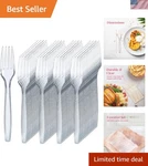 300 Count Disposable Plastic Forks - Heavy Duty Silverware Bulk Set Clear P... New. Price: $54.25.