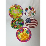 Vtg Unique Party Paper Plates Birthday Safari Hippie American Flag Lot Used. Price: $21.20.