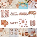 Neviti Rose Gold 18TH Birthday Party Tableware Plates Balloons Straws Pinwheels New. Price: $8.05.