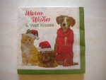 20 New Creative Converting Brand Paper Luncheon Napkins Wishes Kisses Dogs & Cat. Price: $6.99.