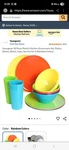 Youngever 18-PCS Plastic Kitchen Dinnerware Set, Plates, Dishes, Assorted Colors New. Price: $25.00.