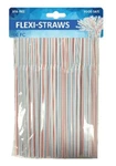 100 Pks Evri Flexible Straws - White, Red And Blue Stripes Food Drink Party New. Price: $10.98.