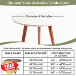Butaluk Fitted Tablecloth Round 44-48IN Waterproof Elastic Cover New. Price: $51.29.