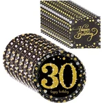 16 Pcs Black Gold 30TH Birthday Party Decoration Napkins Plates Tableware New. Price: $18.88.