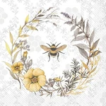 Napkins - Cocktail "bee Wildflower Wreath" (20CT) New. Price: $10.00.