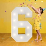 3FT Marquee Number 6 Warm White Led Light Up W/display Board Balloon New. Price: $48.42.