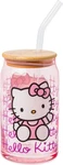 Silver Buffalo Sanrio Hello Kitty Waving Pink Glass 16OZ, New. Price: $14.51.
