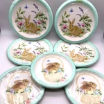 Easter Bunny Rabbit Dinner Dessert Paper Plates Set Of 7 Creative Converting New. Price: $23.20.