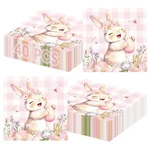 40 Pcs Easter Napkins Paper With Buffalo Plaid X 6.5", Pink, White New. Price: $11.99.