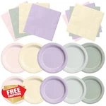 Cmusko Fairy Garden Party Plates Napkins 60 Pcs Pink Purple Green New. Price: $27.99.