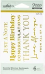 Spellbinders Glimmer Hot Foil Plate-essential Sentiments (pack Of 1) New. Price: $31.47.
