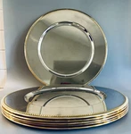 Vtg Silverplate Charger Set Of 6 Gold Used. Price: $149.99.