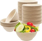 100 Pack 8OZ Compostable Paper Bowls,heavy-duty Disposable Natural Bagasse New. Price: $14.99.