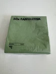Ikea Fantastisk 3-PLY Paper Dinner Napkins Green 16" X Pack Of 50 New. Price: $10.99.