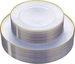 60PCS Clear And Gold Plastic Plates - Disposable Dinnerware Set, 30PCS ... New. Price: $45.25.