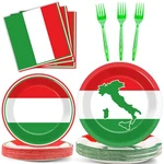 100 Pcs Italian Flag Plates And Napkins Party Supplies Italy Disposable ... New. Price: $27.87.
