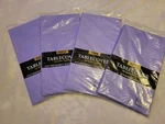 (4) Amscan 54" X 108" Tablecloth Rectangular, Plastic Cover, Lavender New. Price: $20.00.