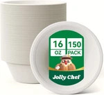Jolly Chef Compostable Disposable Paper Bowl 16 Oz Heavy Duty Soup Containers New. Price: $33.99.