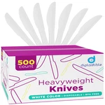Diplastible Plastic Knives Heavy Duty - Disposable Utensils Cutlery New. Price: $44.05.