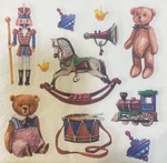 Decoupage Paper Napkin - Christmas Vintage Toys Pack Of 20 Luncheon Servilletas New. Price: $6.99.