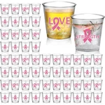 Nuogo Breast Cancer Pink Plastic Shot Glasses 2.87OZ 100 Pcs Clear New. Price: $13.64.