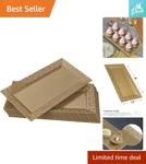 Elegant And Durable Disposable Lace Serving Trays, Gold, 6 Pack For Any Occasion New. Price: $26.59.