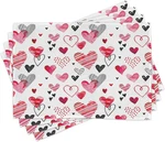 Valentine Place Mats Set Of 8, Different Types Heart Shapes Romance Love Them New. Price: $93.99.