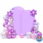 Lebenguru Set Of Wedding Arch Covers, 6.6FT & 7.2FT Purple Spandex Fitted New. Price: $38.86.