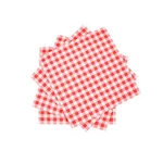 Cocktail Napkins 3PLY 80PCS Red And White Gingham Disposable Paper Bever New. Price: $15.78.
