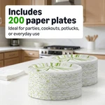 Everyday Paper Plates, 8.62 Inch, Disposable, 200 Count, Packaging May Vary New. Price: $22.54.