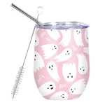 Jarthenaamcs Halloween Wine Tumbler With Straw And Lid 12 Ounces, Pink, White New. Price: $22.96.