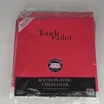 6 Creative Converting Classic Red Round Plastic Tablecloth 82" Waterproof New. Price: $12.99.