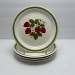 Vtg Strawberry Salad Plates 7.25 In Country Kitchen Retro Set Of O425 Used. Price: $39.29.