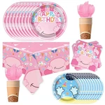81PCS Pink Dog Birthday Party Tableware Set Cute Decoration Ca... New. Price: $26.05.