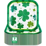 100 Pcs St. Patrick's Day Green Dessert Plates Lucky Shamrock Square Disposab... New. Price: $29.59.