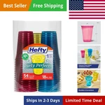 Tinted Plastic Cups, 18 Ounce, 54 Count New. Price: $21.24.