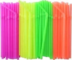 500-PCS Neon Colored Flexible Drinking Straws, Plastic Disposable Bendy New. Price: $17.06.