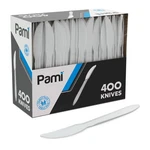 Pami 400-PACK Disposable Plastic Knives, Medium-weight Sturdy Cutlery For New. Price: $20.15.