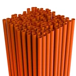 Disposable Plastic Drinking Straws - Straight Long 7.75", Orange New. Price: $15.86.