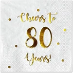 Cheers To Years Cocktail Napkins Happy 80TH Birthday Normal, White New. Price: $16.11.