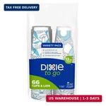 Dixie To Go Paper Coffee Cups With Lids, 12 Oz, 66 Ct, Disposable Insulated New. Price: $19.14.