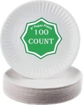 Spa Stix 6" Disposable Plate Pack Of 100CT (ss-paper 6-100),WHITE New. Price: $16.99.