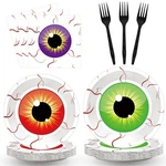 100 Pcs Spooky Halloween Eyeball Party Supplies Set - Serves 25, Scary Dispos... New. Price: $31.79.